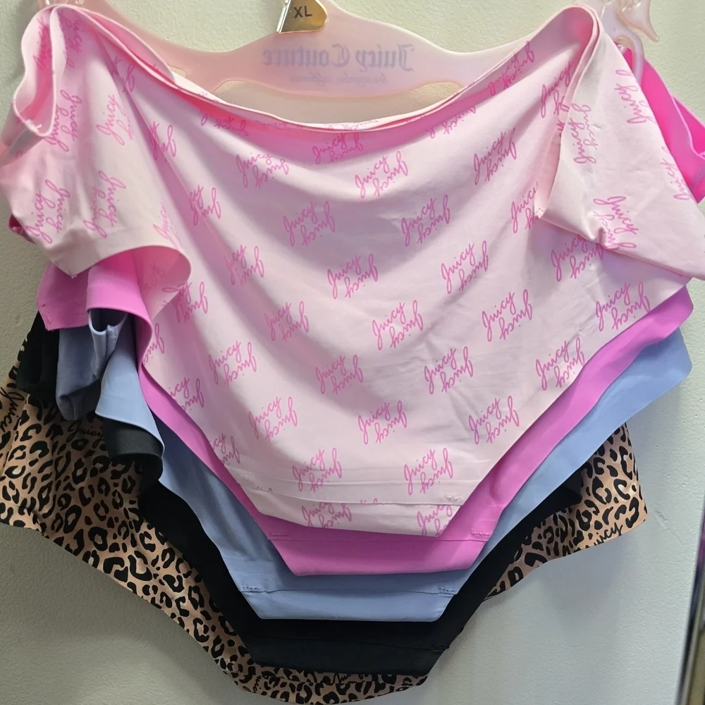 Juicy Couture Leopard Print and Solid Bikini Set